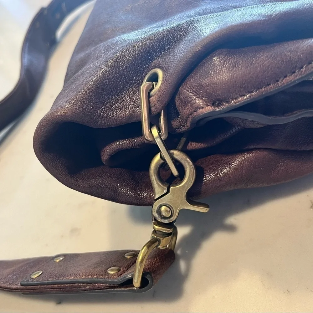 Brown KOOBA Ava Fold Over Hangbag